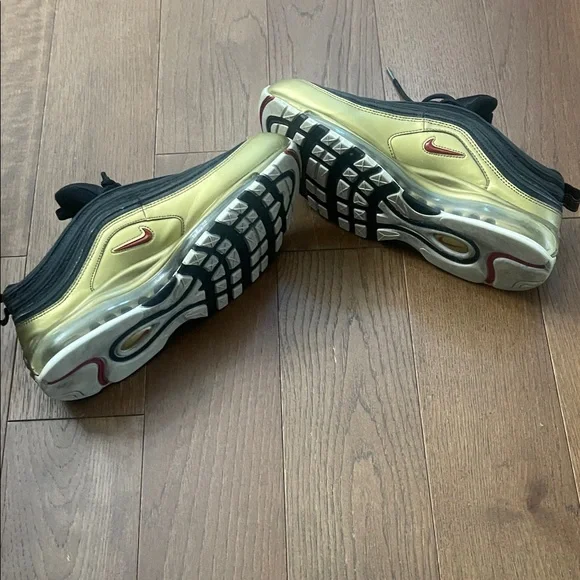 Nike Air Max 97 QS 'B-Sides Metallic Gold - Picture 7 of 8